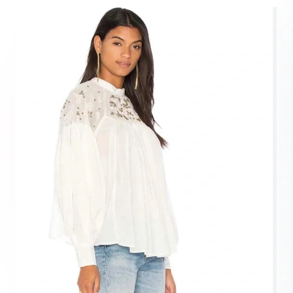 Free People Have It My Way Embroidered Top - Picture 3 of 8
